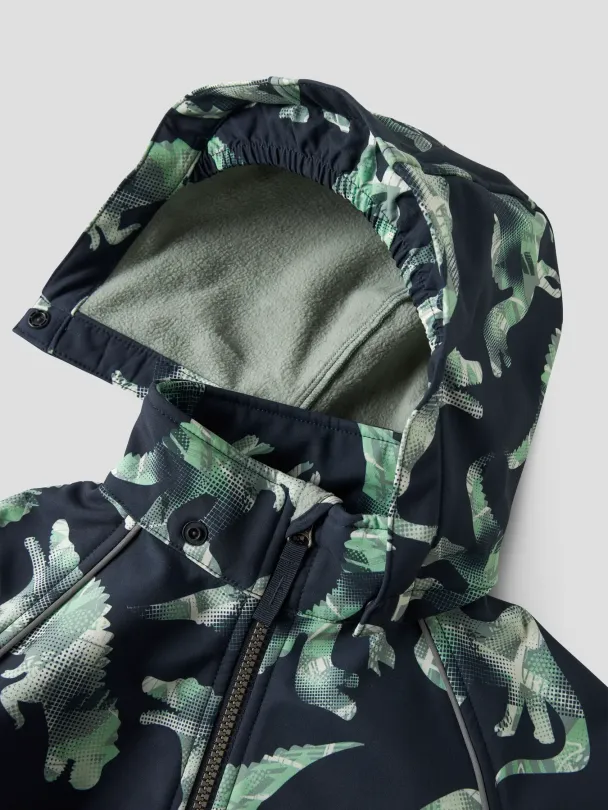 NMMalfa Softshelldress Dinosaur Blå - Image 6