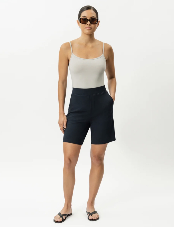 Light Ponte Shorts - Navy - Image 2