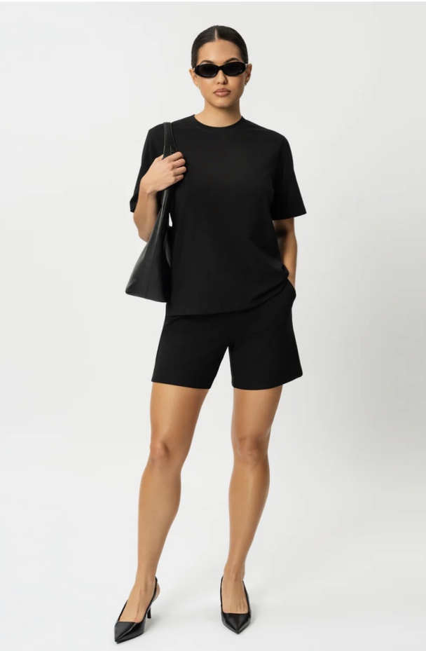 Light Ponte Shorts - Black  - Image 2