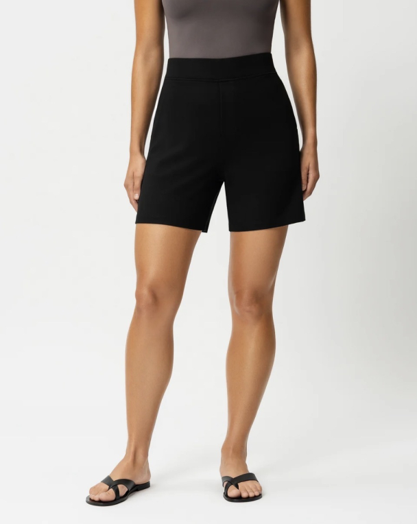 Light Ponte Shorts - Black  - Image 3