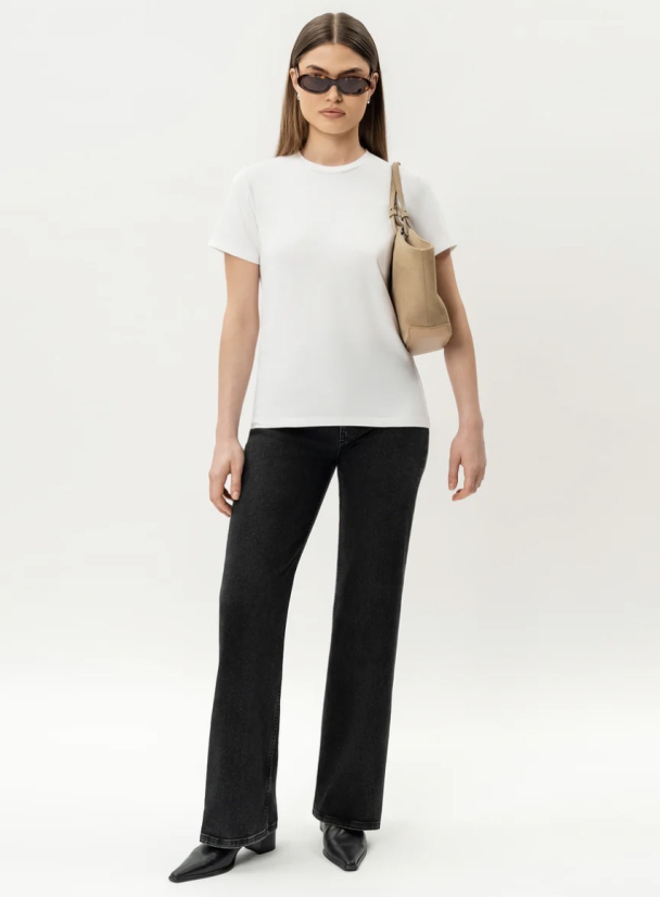 Fitted Pima T-Shirt - White  - Image 2