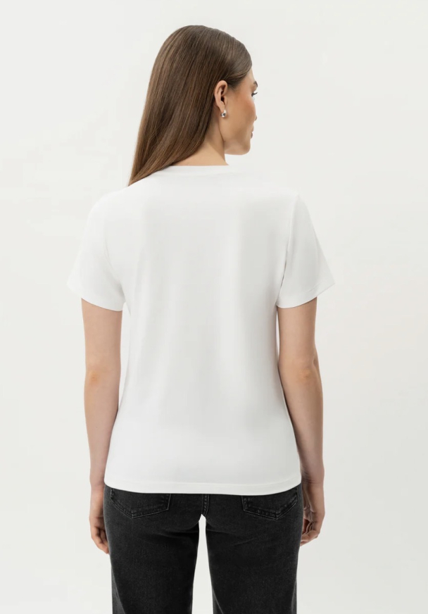Fitted Pima T-Shirt - White  - Image 3