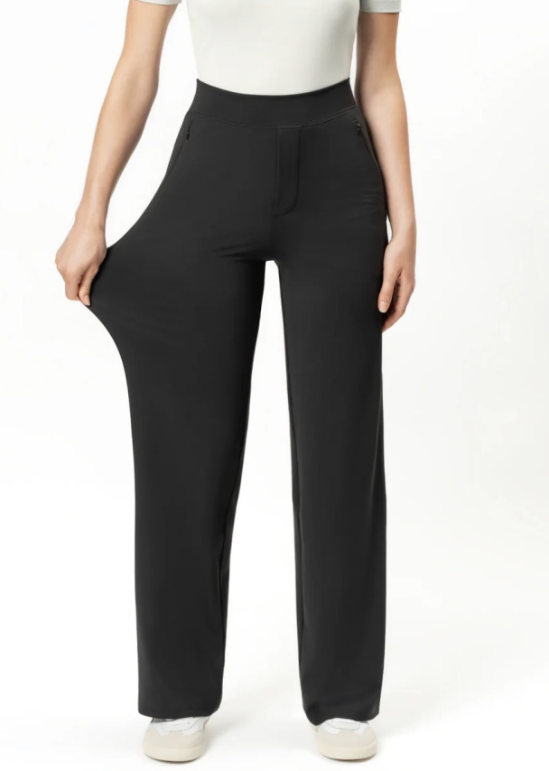 Asana Relaxed Straight Pant - Black  - Image 4