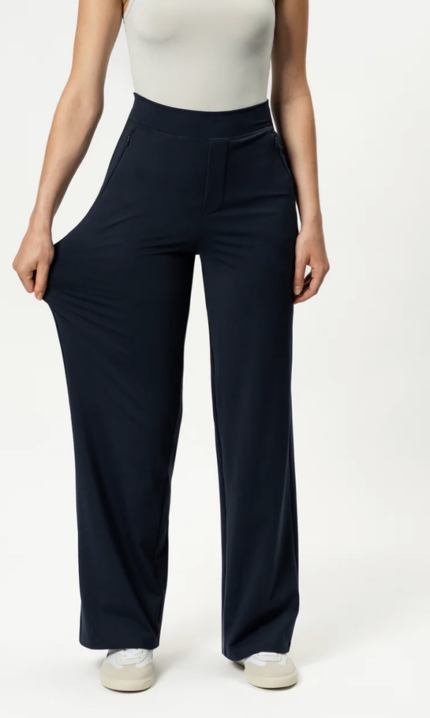 Asana Relaxed Straight Pant - Navy   - Image 3