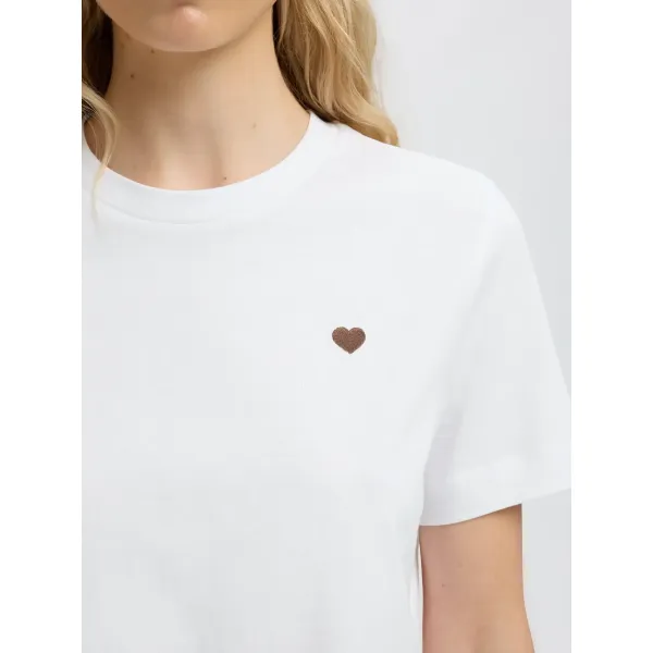 Ella Emb Boxy Tee Heart