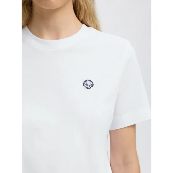 Ella Emb Boxy Tee Shell