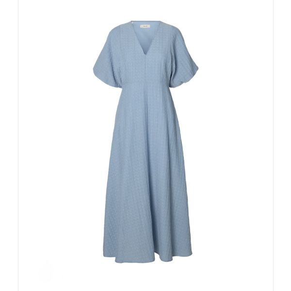 Maddie Closed Back Midi dress - Dusty Blue