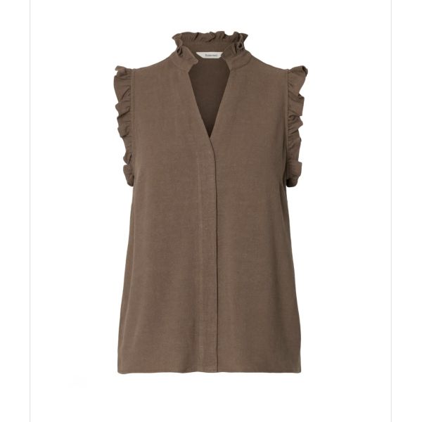 Viva Sun Ruffle Top - Chocolate Chip