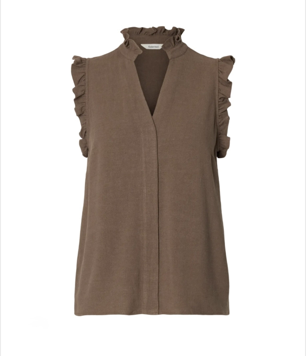 Viva Sun Ruffle Top - Chocolate Chip
