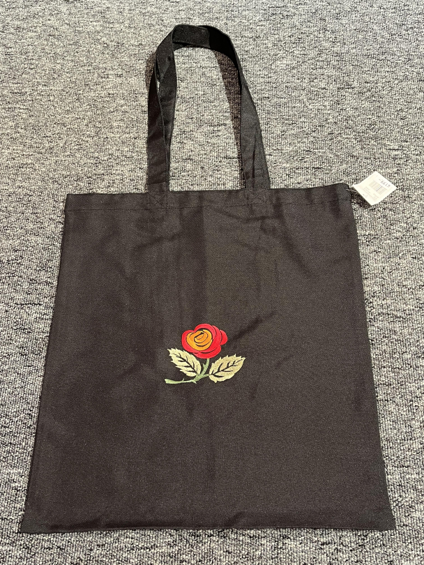 Handlepose Bunad Svart m/roser