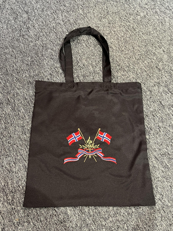 Handlepose Bunad Svart m/flagg