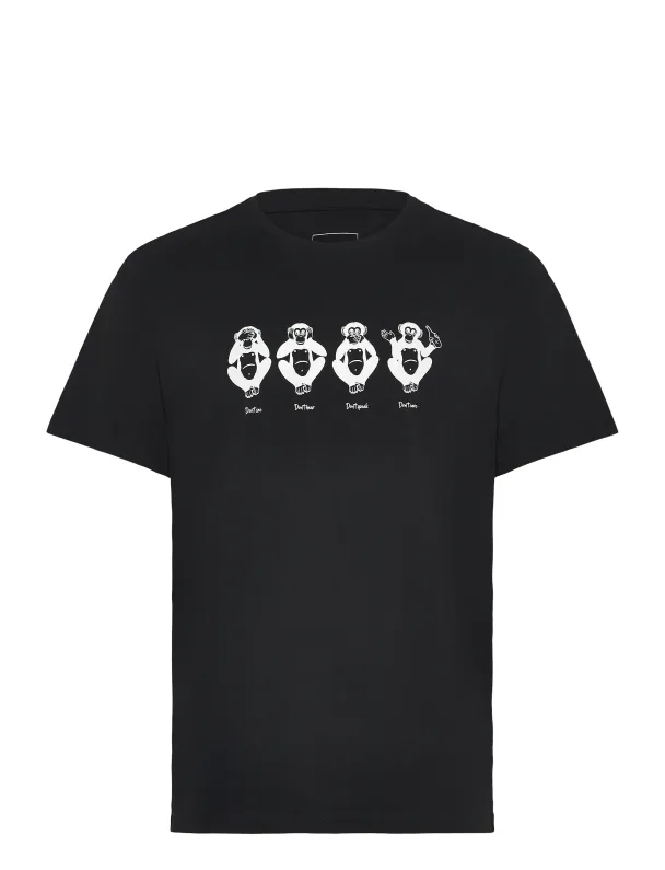 Wise Monkey t-shirt, svart - Image 5