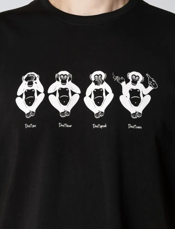 Wise Monkey t-shirt, svart - Image 6