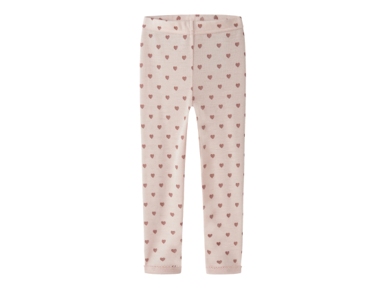 Noel Wool Legging, Morganite / Heart - Lil' Atelier