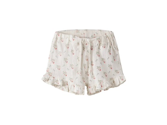 Rachello Loose Shorts, Coconut Milk / Strawberry - Lil' Atelier