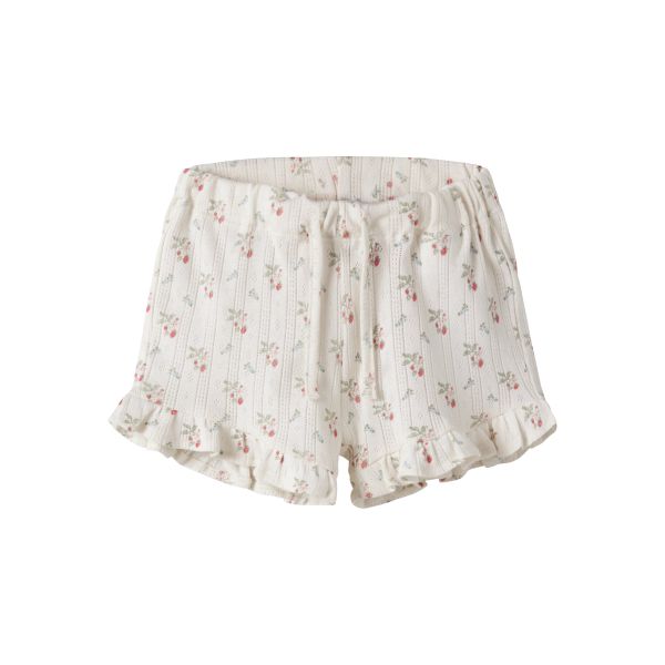 Rachello Loose Shorts, Coconut Milk / Strawberry - Lil' Atelier
