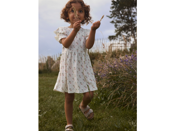 Rachello Duna Dress, Coconut Milk / Strawberry - Lil' Atelier