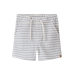Haldur Loose Shorts, Coconut Milk / Dusty Blue - Lil' Atelier