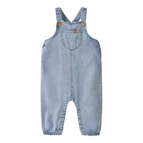 River Loose Overall, Medium Blue Denim - Lil' Atelier