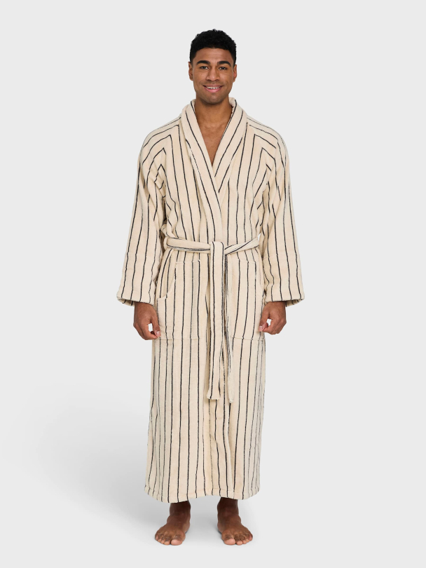 Badekåpe S/M Naram i fargen krem og blekk - Image 3