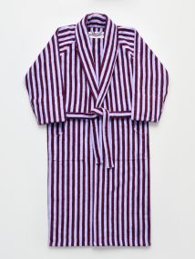 Naram Bathrobe - wine  lavender blue wine  lavender blue primary.jpg