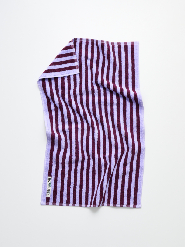 Håndkle Naram i fargen Wine & lavender blue 50x80cm