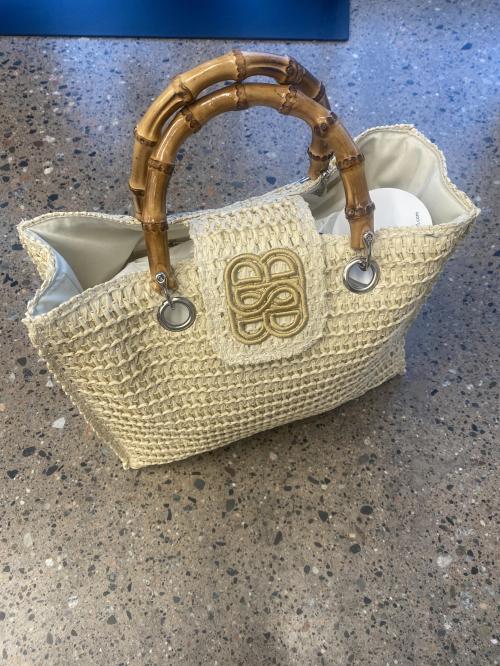 Evelyn Straw Bag Beige