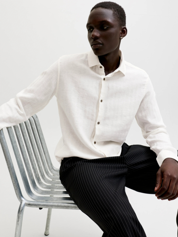 JPRBLAPARKER LINEN BLEND L/S SHIRT - Image 3