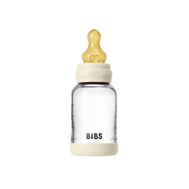 Glass Baby Bottle Latex 120 ml  - Ivory - Image 2