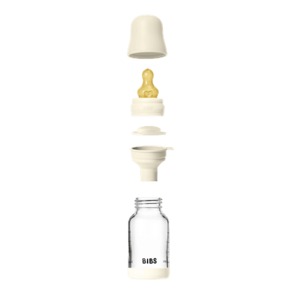 Glass Baby Bottle Latex 120 ml  - Ivory - Image 3