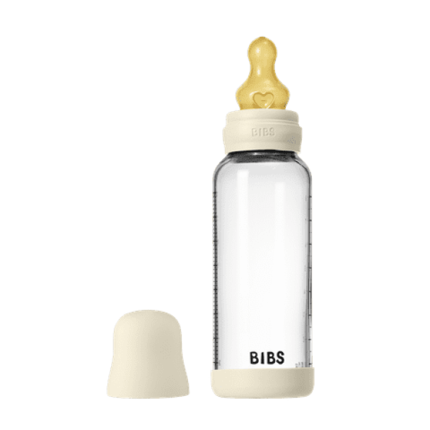 Glass Baby Bottle Latex 240 ml  - Ivory - Image 1