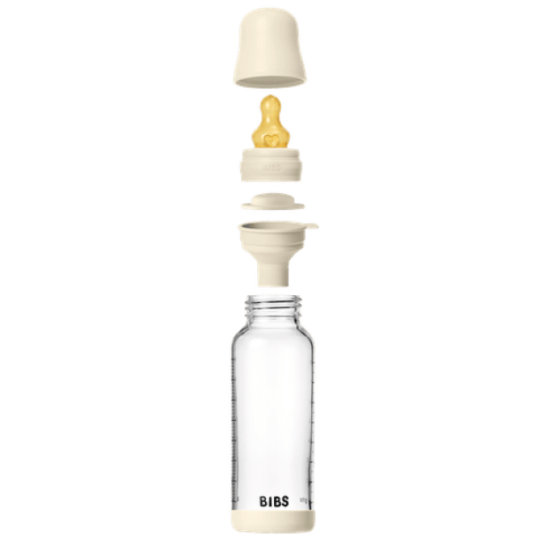 Glass Baby Bottle Latex 240 ml  - Ivory - Image 2