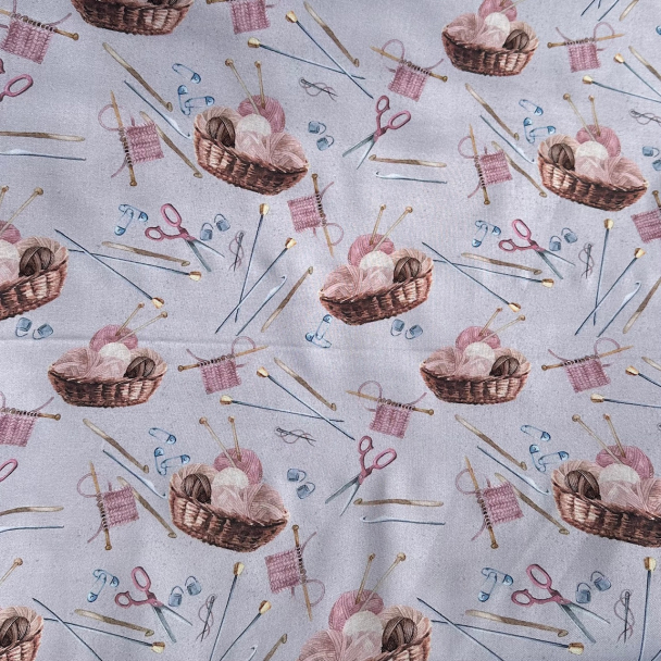 Cosy Knit- garn i kurv- rosa