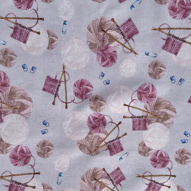 Cosy Knit- Pinner og garn- rosa