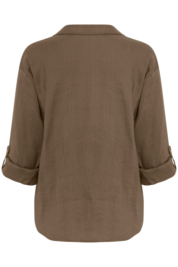 PZluca Skjorte Lin Brun - Image 2