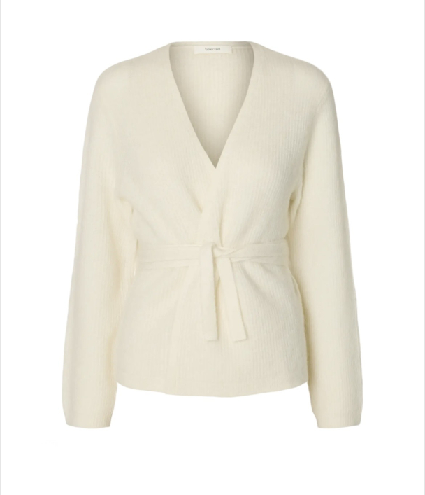 Lulu Knit Wrap Cardigan - Snow White  - Image 2