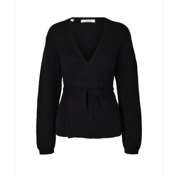 Lulu Knit Wrap Cardigan - Black 