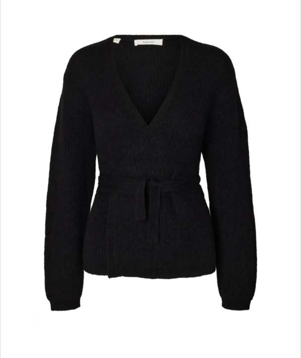 Lulu Knit Wrap Cardigan - Black 