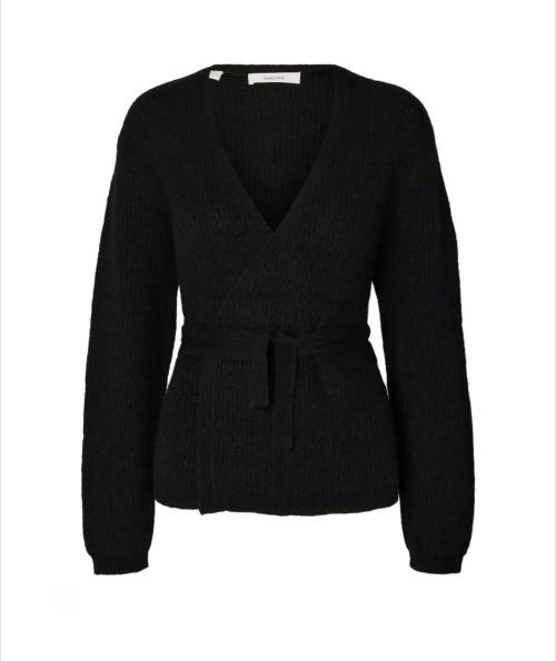 Lulu Knit Wrap Cardigan - Black 