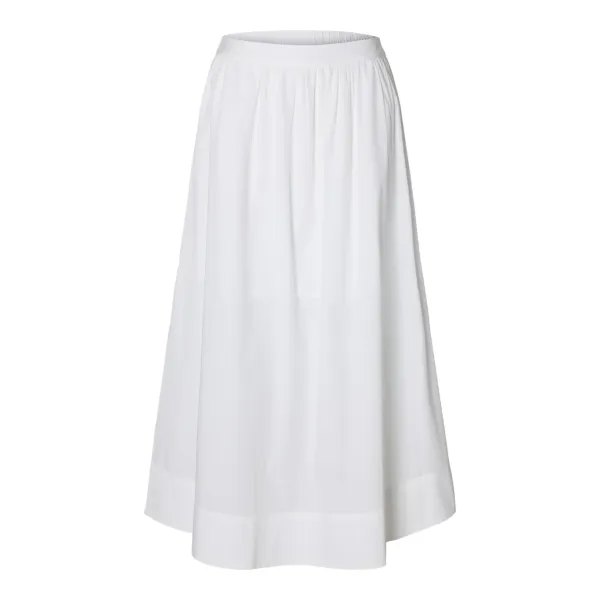 Blair Ankle Slit Skirt - Bright White 