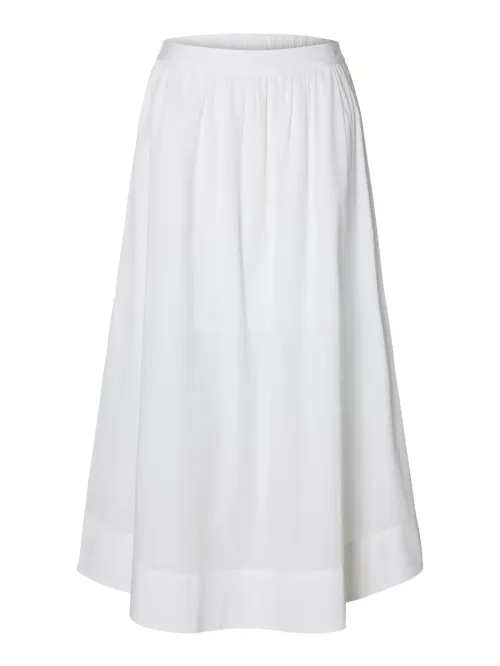 Blair Ankle Slit Skirt - Bright White 
