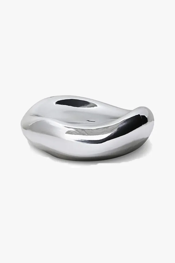 Gleam Glass Bowl - Chrome 