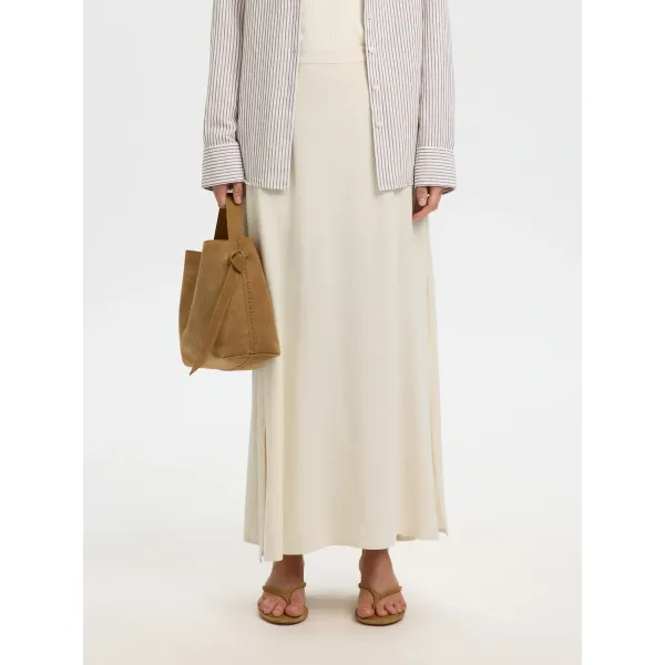 Viva Ancle Linen Skirt Sand