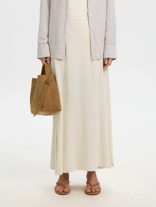 Viva Ancle Linen Skirt Sand