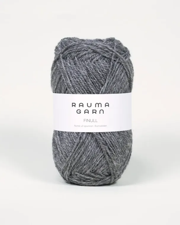 FINULL mørk grå melert 405