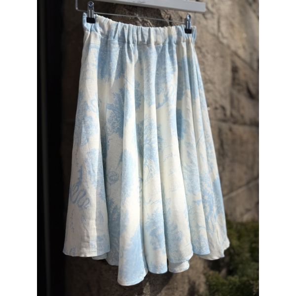 Fifty Light Blue Linen Skirt fra Simplicity New York