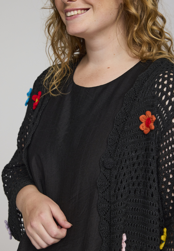 STUDIO SMaya Knit Cardigan With Flowers S263820 - Image 2