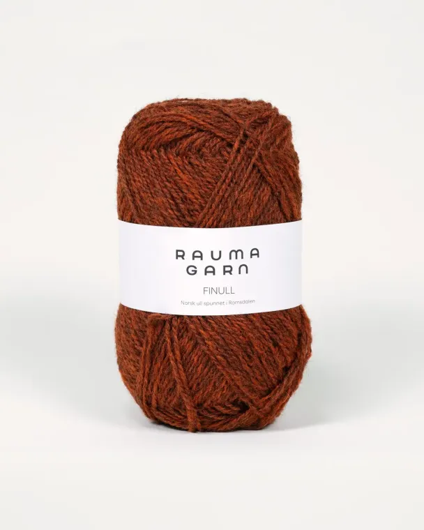 FINULL rustrød melert 4132