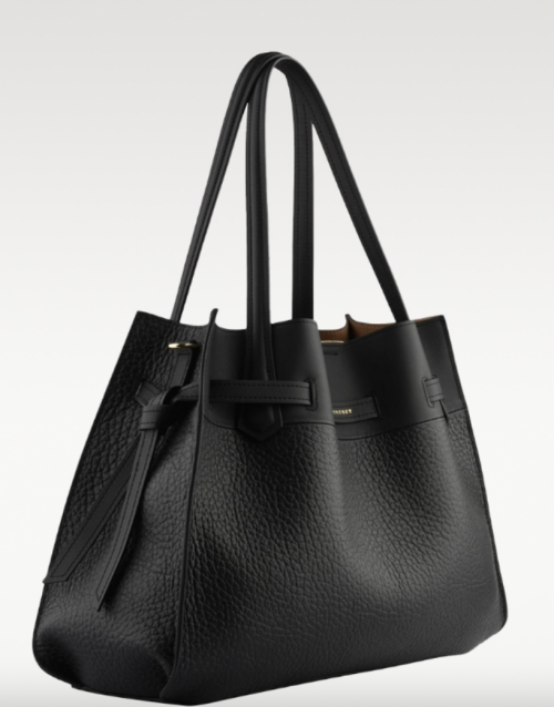 Blossom Cowhide Leather X-Large Satchel Bag - Brun