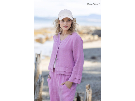 BOH&Eacute;ME Jakke Kort Tykk Lin B13248